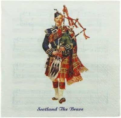 Pack of 40 Napkins - Scottish Piper