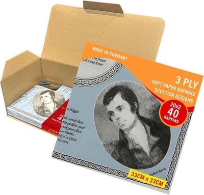 Pack of 40 Napkins - Scottish Robert Burns