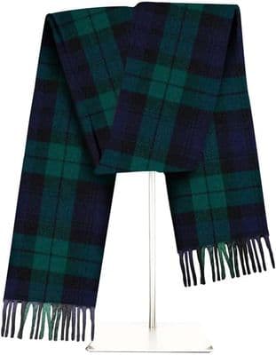Pure Lambswool Scarf | Colour: Black Watch | Elegant & Warm | Heritage of Luxury |