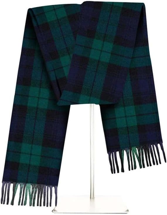 Pure Lambswool Scarf | Colour: Black Watch | Elegant & Warm | Heritage of Luxury |
