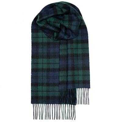 Pure Lambswool Scarf | Colour: Black Watch Modern | Elegant & Warm | Heritage of Luxury |
