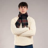 Pure Lambswool Scarf | Colour: Stewart Black | Elegant & Warm | Heritage of Luxury |