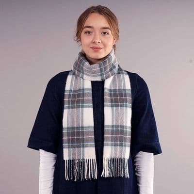 Pure Lambswool Scarf | Colour: Stewart Blue Dress | Elegant & Warm | Heritage of Luxury |