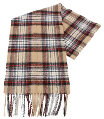 Pure Lambswool Scarf | Colour: Stewart Camel | Elegant & Warm | Heritage of Luxury |