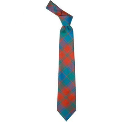 Robertson Red Ancient Tartan Tie - 100% Wool - Traditional Neck Tie - Suitable For Any Occasion