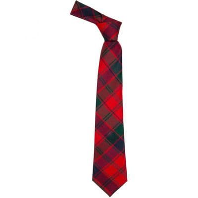 Robertson Red Modern Tartan Tie - 100% Wool - Traditional Neck Tie - Suitable For Any Occasion
