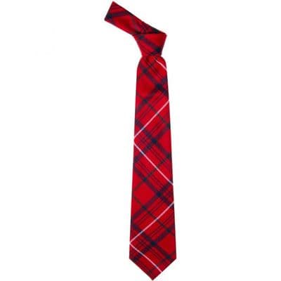Rose Red Modern Tartan Tie - 100% Wool - Traditional Neck Tie - Suitable For Any Occasion