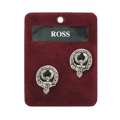 Ross Clan Crest Cufflinks - Traditional Shirt Accessory - Scottish Heritage - Made in Scotland