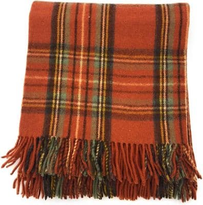 Royal Stewart Antique Tartan Blanket - 100% Wool - Luxury Scottish Blanket - For Any Occasion
