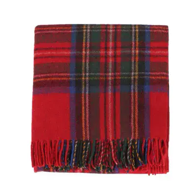 Royal Stewart Tartan Blanket - Wool Blend - Luxury Scottish Blanket - For Any Occasion