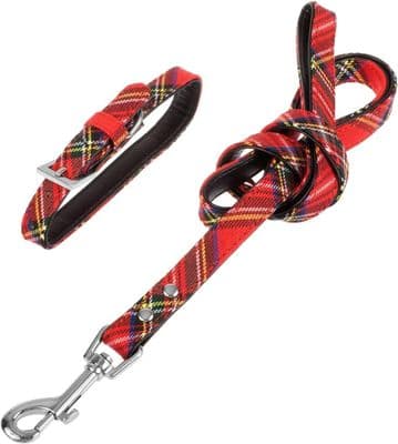 Royal Stewart Tartan Dog Collar-Lead Set