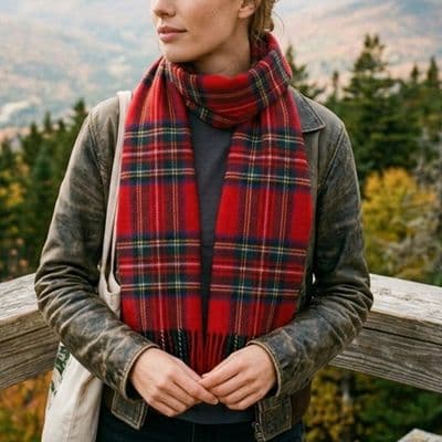 Royal Stewart Tartan Scarf | 100% Lambswool | Luxury Soft | Excellent Size