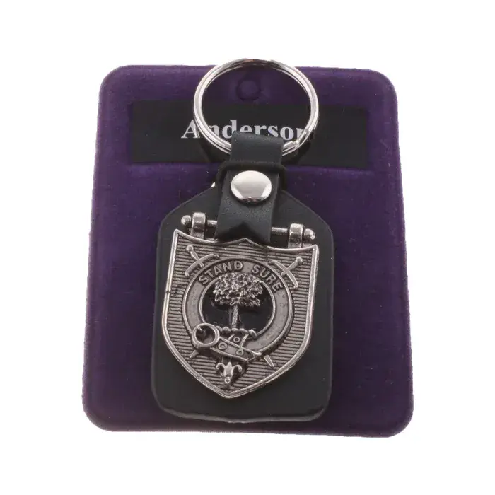 Scotland Clan Crested Traditional Scottish Family Leather Fob Pewter ...