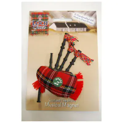 Scotland Musical Bagpipes - Royal Stewart Tartan - Fridge Magnet - Unique Gift !