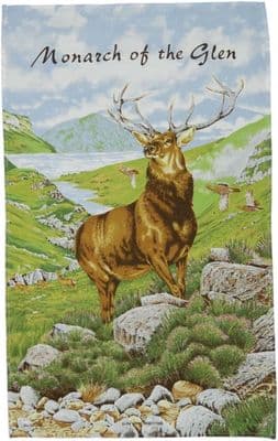 Scotland Tea Towel | Pure Cotton | Monarch of the Glen | Beautiful Scotland Design |