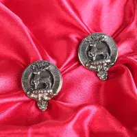 Scott Crest Cufflinks | 100% Pewter | Traditional Formal Accessory | Made in Scotland | Clan Name