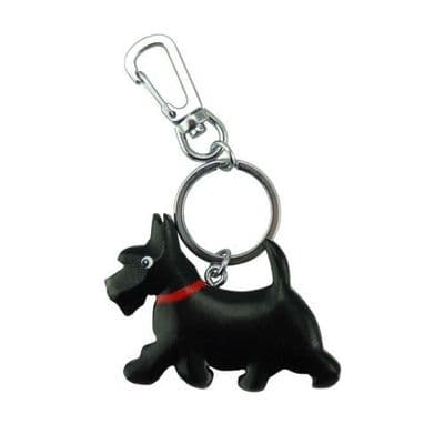 Scottie Dog Keyring - Unique Wooden Keychain