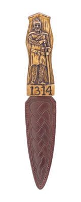 Scottish Bannockburn Daywear Sgian Dubh - Leather Sheath - Traditional Kilt Accessory - Special Gift