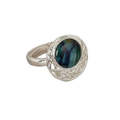 Scottish Beautiful Cormag Celtic Heathergems Silver Plated Ring With Gift Box