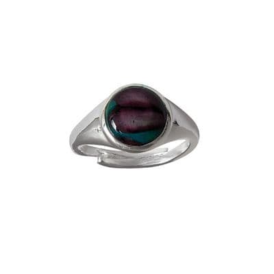 Scottish Beautiful Isla Heathergems Simple Silver Plated Ring With Gift Box
