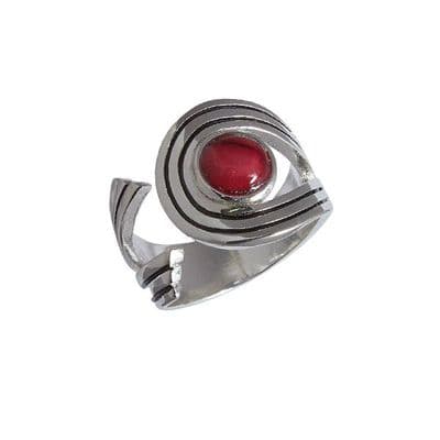 Scottish Beautiful Rannoch Swirl Heathergems Silver Plated Ring With Gift Box