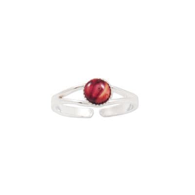 Scottish Beautiful Red Heathergems Sterling Silver Ring With Gift Box
