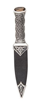 Scottish Boisdale Celtic Sgian Dubh With Stone - Traditional Kilt Accessory - Special Events Gift !