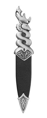 Scottish Glenfinnan Stag Matt Pewter Sgian Dubh - Traditional Kilt Accessory - Formal Events or Gift