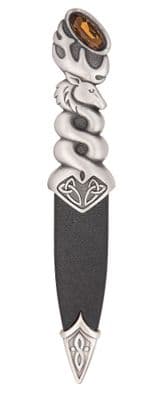 Scottish Glenfinnan Stag Matt Sgian Dubh With Stone - Traditional Kilt Accessory - Formal Events !