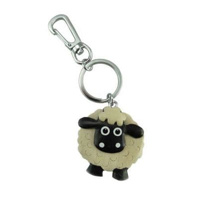 Scottish Sheep Keyring - Unique Wooden Keychain - Limited Edition