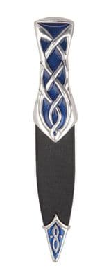 Scottish Strathy Celtic Blue Sgian Dubh - Traditional Kilt Accessory - Formal Events or Gift !