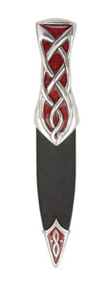 Scottish Strathy Celtic Red Sgian Dubh - Traditional Kilt Accessory - Formal Events or Gift !