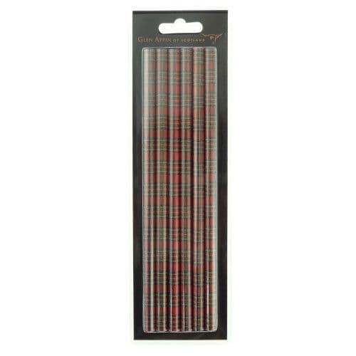 Set of 6 Royal Stewart Scottish Tartan Pencils