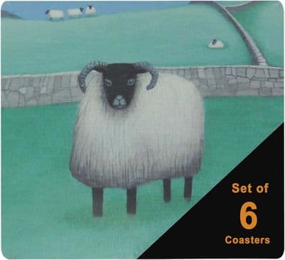 Sheep Scottish Coasters - Set of 6
