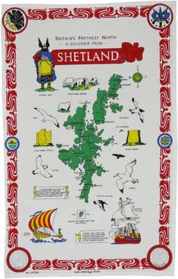 Shetland Tea Towel | Pure Cotton | Shetland Isles | Beautiful Scotland Design |