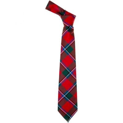 Sinclair Red Modern Tartan Tie - 100% Wool - Traditional Neck Tie - Suitable For Any Occasion
