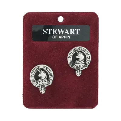 Stewart Of Appin Clan Crest Cufflinks - Traditional Shirt Accessory - Heritage - Made in Scotland