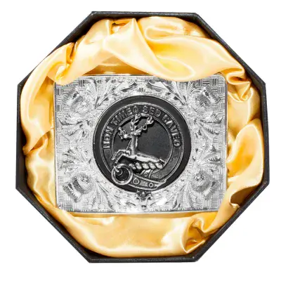 Strachan Clan Crested Traditional Polished Pewter Scottish Belt Buckle New