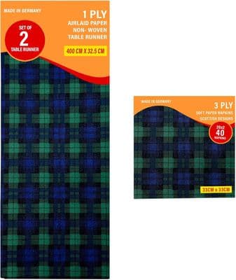 Table Runner & Napkins Set - Black Watch