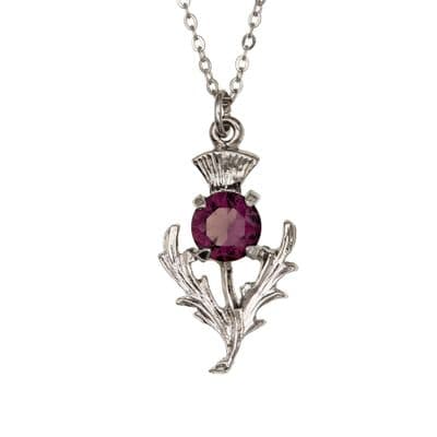 Thistle Pendant | Pure Pewter Metal | Gift Presentation | 18