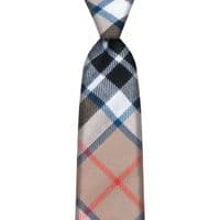 Thomson Camel Modern Tartan Tie - 100% Wool - Traditional Neck Tie - Suitable For Any Occasion