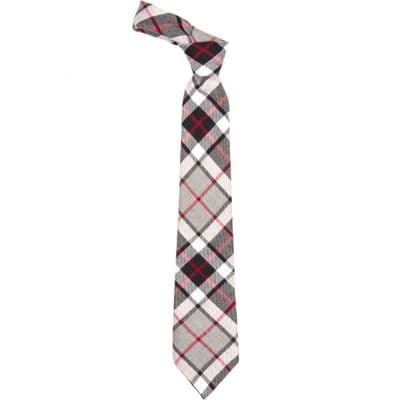 Thomson Grey Tartan Tie - 100% Wool - Traditional Neck Tie - Suitable For Any Occasion
