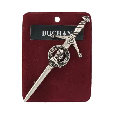 Traditional Scottish Art Pewter Kilt Pin Buchan Made in Scotland