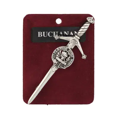 Traditional Scottish Art Pewter Kilt Pin Buchanan Made in Scotland