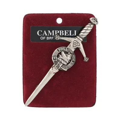 Traditional Scottish Art Pewter Kilt Pin Campbell Of Breadalbane Made in Scotland