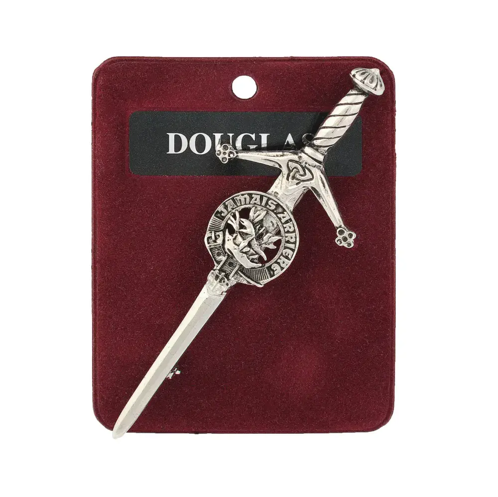 Traditional Scottish Art Pewter Kilt Pin Douglas Made in Scotland