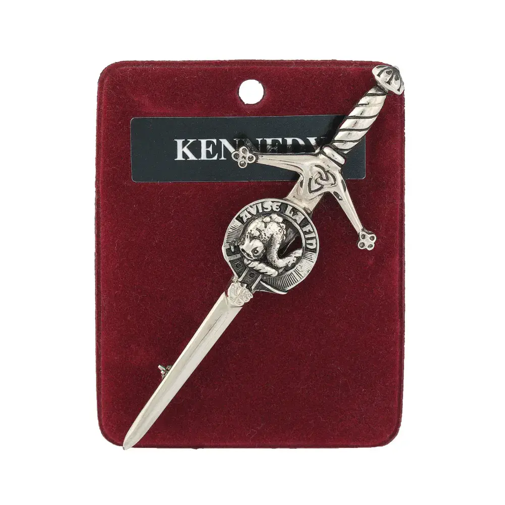 Traditional Scottish Art Pewter Kilt Pin Kennedy Made in Scotland