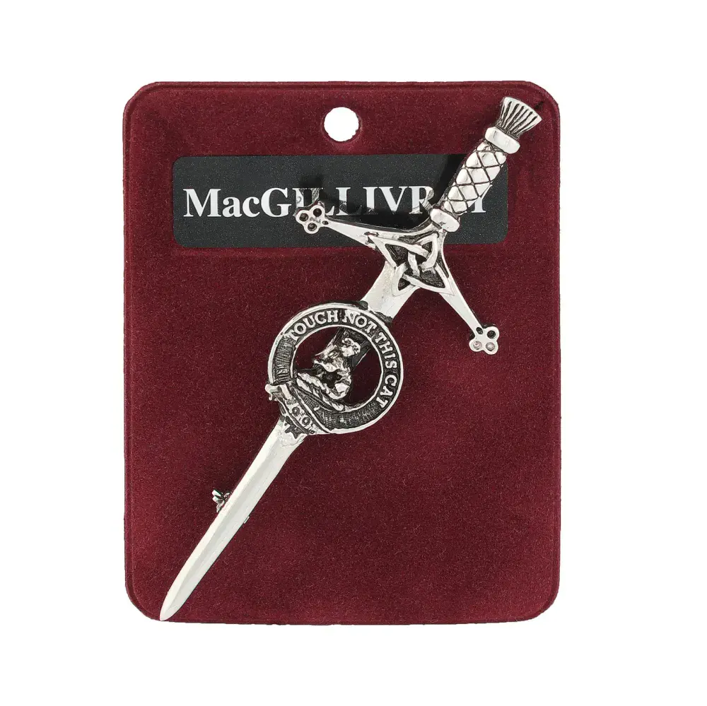 Traditional Scottish Art Pewter Kilt Pin Macgillivray Made in Scotland