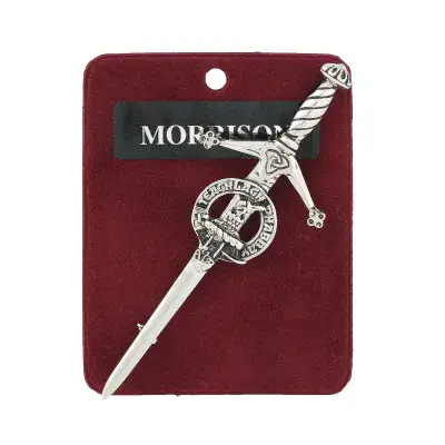 Traditional Scottish Art Pewter Kilt Pin Morrison Made in Scotland