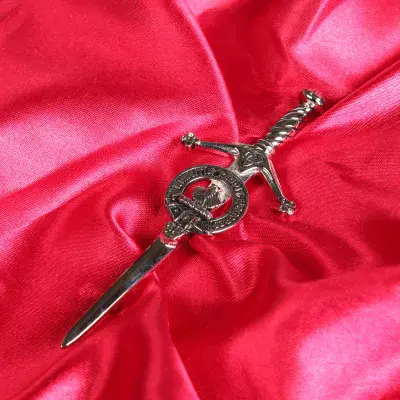 Traditional Scottish Art Pewter Kilt Pin Pringle Made in Scotland
